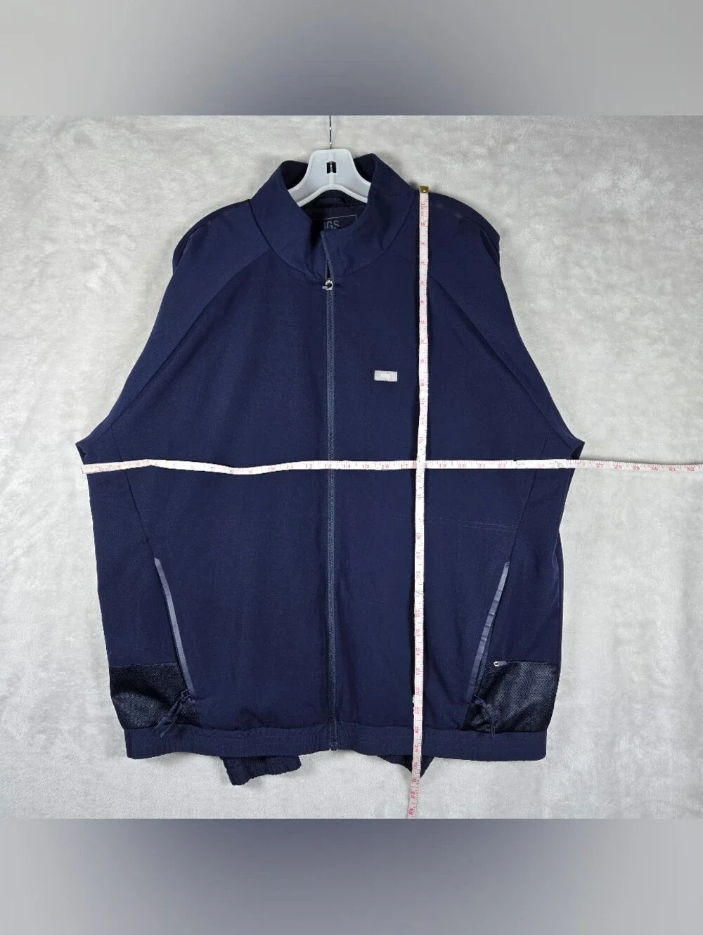 FIGS Technical Collection Full Zip Scrub Jacket Men Size 2XL XXL Navy Blue Lined